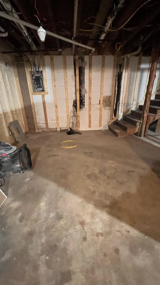 Basement Remodel - Before drywall
