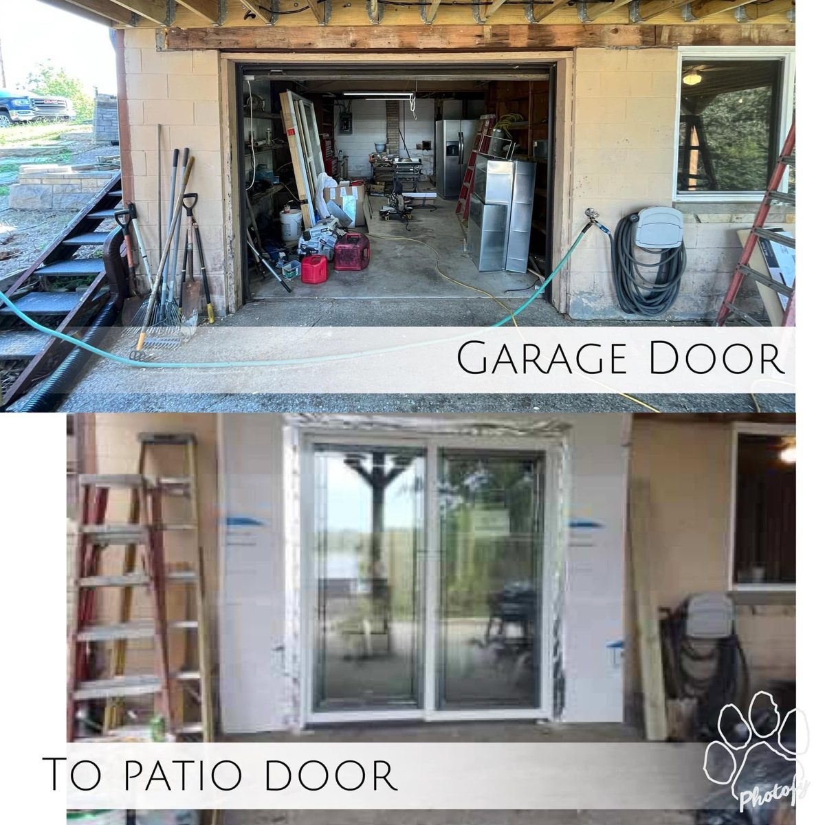 Garage Door to man door - Basement remodel