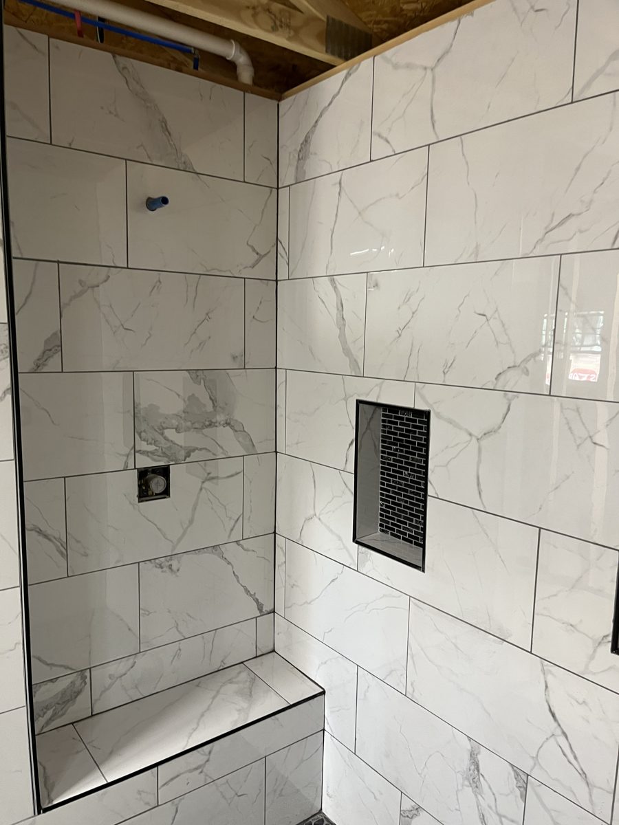 New Build - Tile Shower with bench 2