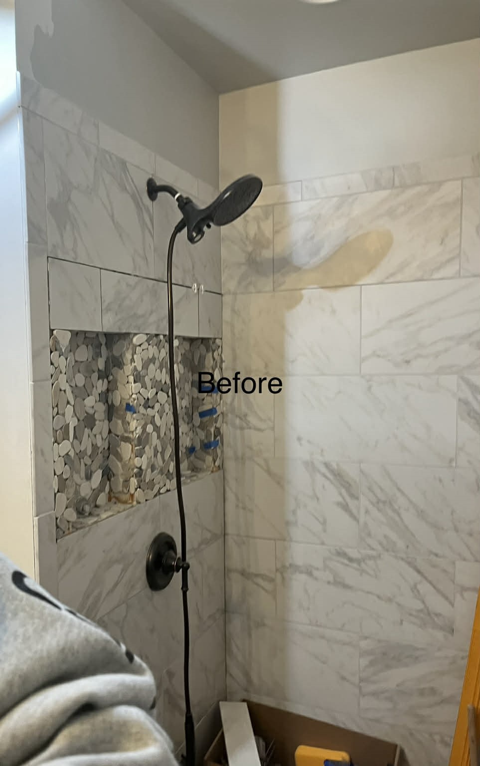 Shower remodel before
